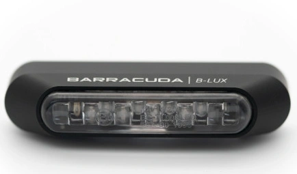 Univerzálne samostatné LED koncové světlo BARRACUDA Micro Tiger, homologované "E" - čierna