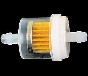 Benzínový filter priehľadný plast - guľatý, pripojenie 6mm