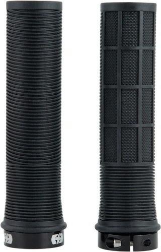 Gripy DRIVER MTB LOCK-ON so skrutkovacími objímkami, OXFORD (čierna, dĺžka 130 mm, 1 pár)