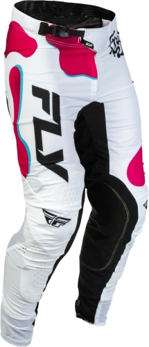 Kalhoty LITE VIBE, FLY RACING - USA (bílá/růžová/modrá)