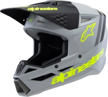 Přilba S-M3 RADIUM, ALPINESTARS, dětská (šedá mat/žlutá fluo/černá) 2025