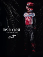 Přilba SUPERTECH S-M7 limitovaná edice BEAST COAST, ALPINESTARS (šedá/černá/oranžová) 2026 (11)