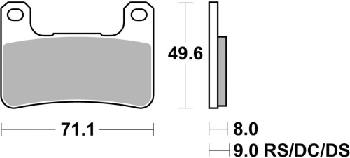 Brzdové doštičky, BRAKING (semi metalická zmes CM66) 2 ks v balení M501-301