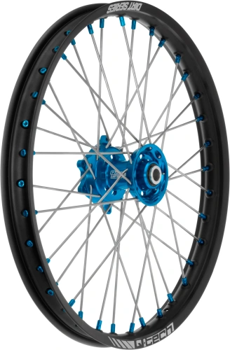 Predné koleso kompletný (21 "x 1,6") YAMAHA, Q-TECH (čierny ráfik, modrý stred) M341-014