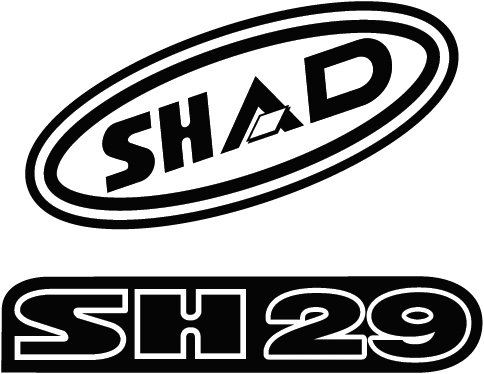 Samolepky SHAD D1B29ETR červená pre SH29