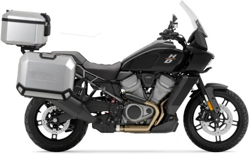 Kompletní sada hliníkových kufrů SHAD TERRA, 55L topcase 36L/47L boční kufry, včetně montážní sady a plotny SHAD Harley Davidson Pan America 1250