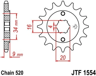 Reťazové koliesko JTF 1554-12 12 zubov, 520