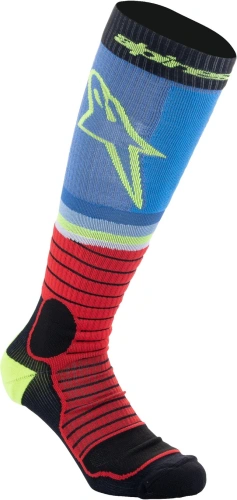 Ponožky MX PRO, ALPINESTARS (černá/červená fluo/žlutá fluo/modrá) 2024