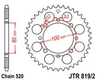 Reťazová rozeta JTR 819 / 2-41 41 zubov, 520