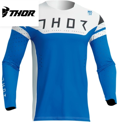 MX dres Thor Prime Rival (modrá/biela)