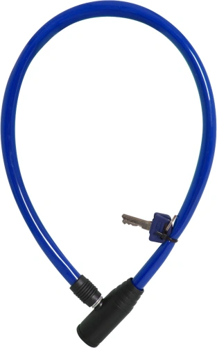 Zámok HOOP4, OXFORD (dĺžka 600 mm, priemer lanka 12 mm, modrý)