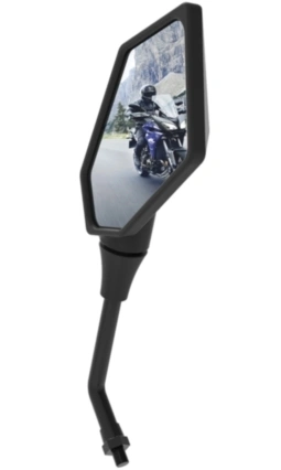 Zrkadlo na motorku Oxford OX123 Diamond, pravé - čierna (1ks)