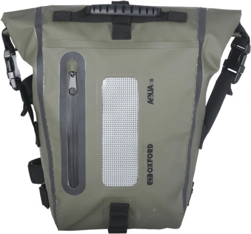 Taška na sedlo spolujazdca Aqua T8 Tail bag, OXFORD (khaki / čierna, objem 8 l)