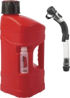 Kanystr POLISPORT PROOCTANE 10 l with standard cap + 100 ml mixer + hose průhledná červená