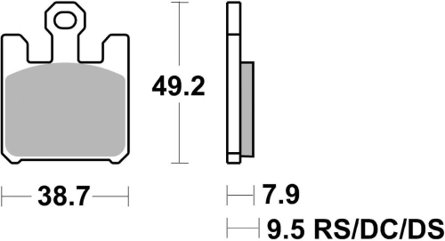 Brzdové doštičky, BRAKING (semi metalická zmes CM66) 2 ks v balení M501-300