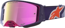 Brýle SUPERTECH HITEN, ALPINESTARS (fialová/červená, zrcadlové růžové plexi) 2027