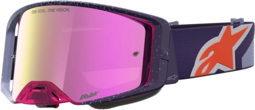 Brýle SUPERTECH HITEN, ALPINESTARS (fialová/červená, zrcadlové růžové plexi) 2027