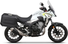 Kompletná sada bočných čiernych hliníkových kufrov SHAD TERRA BLACK 36L/36L, vrátane montážnej sady SHAD HONDA CB 500 X