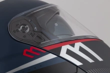 Přilba Modulo 2.1 Compass, CASSIDA (modrá matná perleť/černá/stříbrná/červená, plexi s přípravou pro Pinlock) (14)