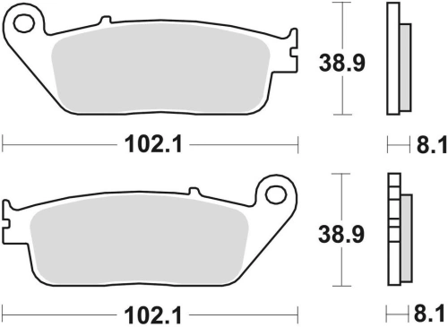 Brzdové doštičky, BRAKING (sinterová zmes CM55) 2 ks v balení M501-206