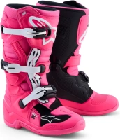 Boty TECH 7 S, ALPINESTARS, dětské (růžová fluo/černá/bílá) 2027