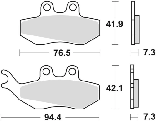 Brzdové doštičky, BRAKING (semi-metalická zmes SM1) 2 ks v balení M501-142