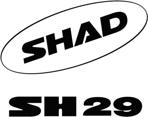 Samolepky SHAD D1B291ETR biela pre SH29