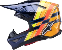 Přilba SUPERTECH S-M10 edice TROY LEE DESIGNS, ALPINESTARS (modrá perleť/oranžová fluo/žlutá/červená) 2025 (1)