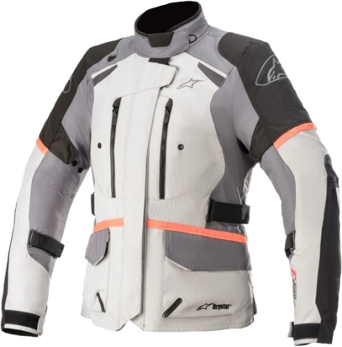 Bunda STELLA ANDES DRYSTAR, TECH-AIR 5 kompatibilní, ALPINESTARS, dámská (světle šedá/tmavě šedá/černá/růžová fluo) 2023