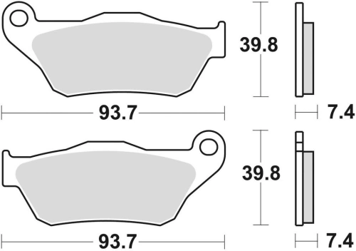 Brzdové doštičky, BRAKING (semi-metalická zmes SM1) 2 ks v balení M501-192