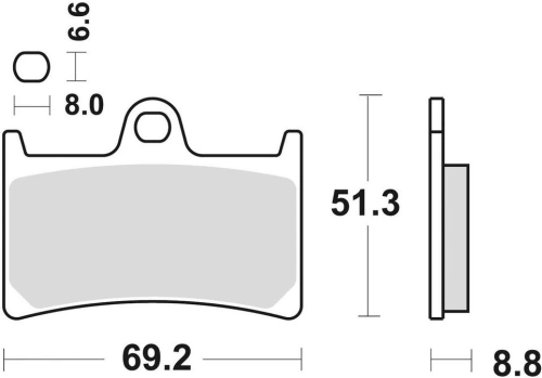 Brzdové doštičky, BRAKING (sinterová zmes P30) 2 ks v balení M501-315