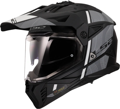 LS2 MX702 PIONEER II HILL MATT BLACK WHITE-06