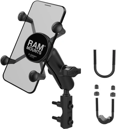 Kompletná zostava držiaka X-Grip s uchytením na objímku brzdovej/spojkovej páčky/riadidla motocykla, RAM Mounts