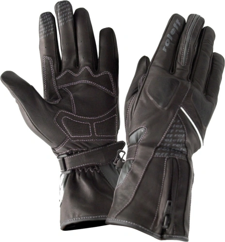 Dámske kožené rukavice na motorku Roleff Mannheim - čierna