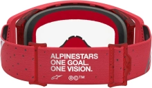 Brýle SUPERTECH VESTA, ALPINESTARS (červená fluo/chrom, čiré plexi) 2027 (1)