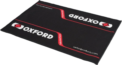 Rohožka pred vstupné dvere RACE, OXFORD (čierna/biela/červená, rozmer 90 x 60 cm)