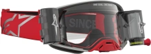 Brýle SUPERTECH FIRMA ROLL-OFF WIDE VISION, ALPINESTARS (červená/stříbrná, čiré plexi a roll-off systém) 2027 (3)