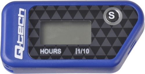 Merač motohodín bezdrôtový s nulovateľným počítadlom, Q-TECH (modrý)