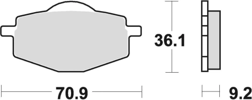 Brzdové doštičky, BRAKING (semi-metalická zmes SM1) 2 ks v balení M501-111