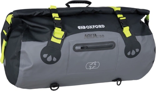 Vodotesný vak Aqua T-50 Roll Bag, OXFORD (čierny / sivý / žltý fluo, objem 50 l)