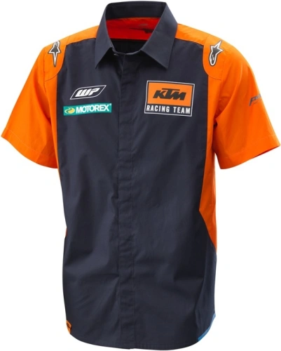 Košeľa REPLICA TEAM KTM, (modrá / oranžová)