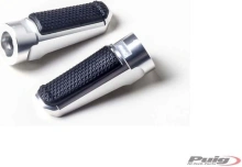 Stupačky bez adaptérov PUIG SPORT 7318P strieborná s gumou