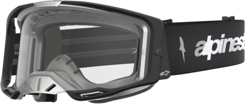 Brýle VISION 8 AMBER, ALPINESTARS (černá/stříbrná, čiré plexi) 2027
