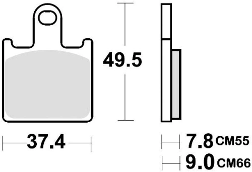 Brzdové doštičky, BRAKING (sinterová zmes CM55) 2 ks v balení M501-228