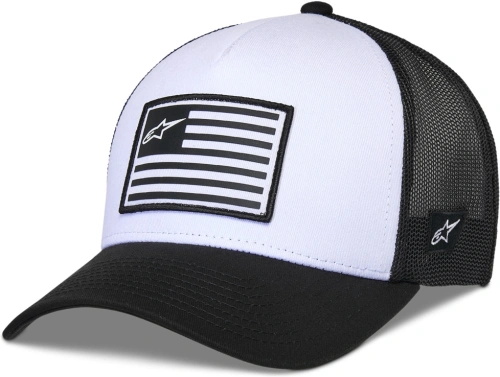 Kšiltovka FLAG SNAP HAT, ALPINESTARS (bílá/černá)