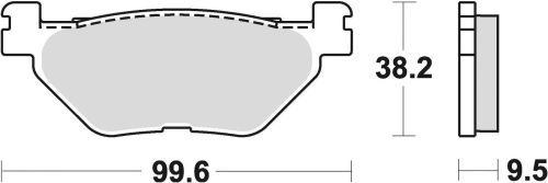Brzdové doštičky, BRAKING (semi-metalická zmes SM1) 2 ks v balení M501-184