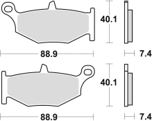 Brzdové doštičky, BRAKING (sinterová zmes CM56) 2 ks v balení M501-286