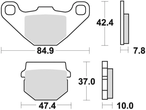 Brzdové doštičky, BRAKING (semi-metalická zmes SM1) 2 ks v balení M501-119