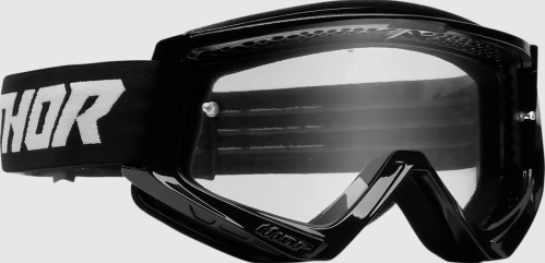 Motokrosové okuliare Thor Combat Racer - čierna, číre Anti-Fog plexi (s čapy pre sľudy)