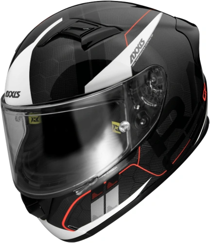 Integrálne helma AXXIS RACER GP CARBON SV spike a0 lesklá perleťovo biela